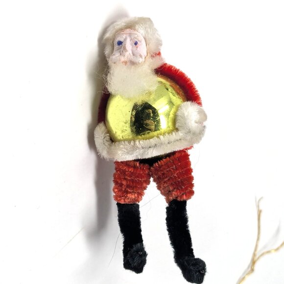 Vintage 50s Christmas Ornaments Japan Spun Cotton Pipe cleaner Felt Putz Lot 9 - Picture 9 of 16